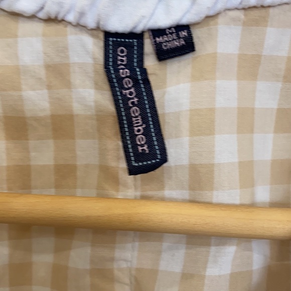 ANTHROPOLOGIE ONE SEPTEMBER Gingham Ruffle Tops M - Picture 8 of 10